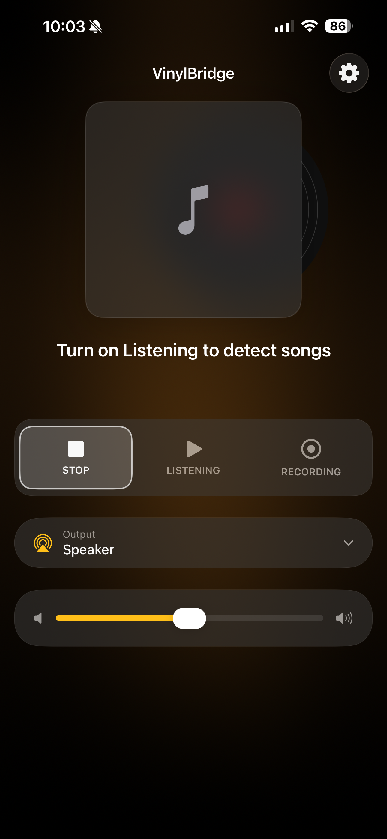 VinylBridge main screen